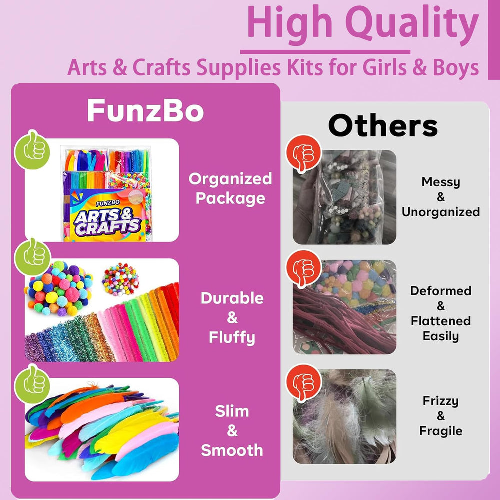 FUNZBO popsicle sticks set supports building and creative construction at home.