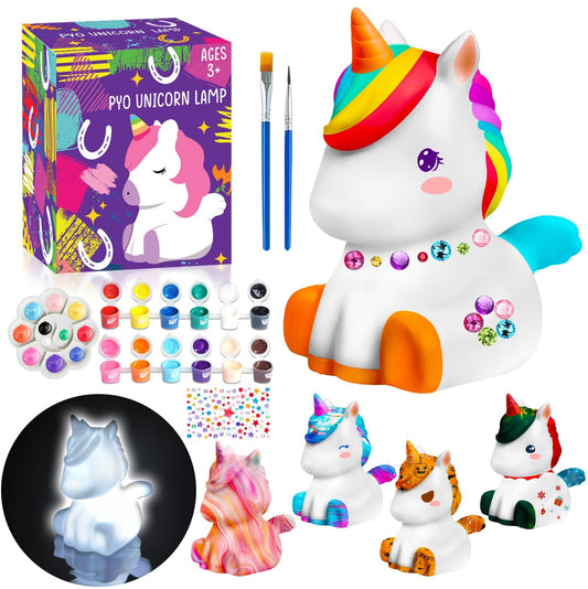 FUNZBO unicorn lamp kit painting contents for a quick, mess-free craft project