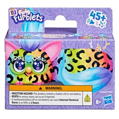 Furby DJ Furblets Rainbow-Kat stretch-action view highlighting stretchable body for silly sounds