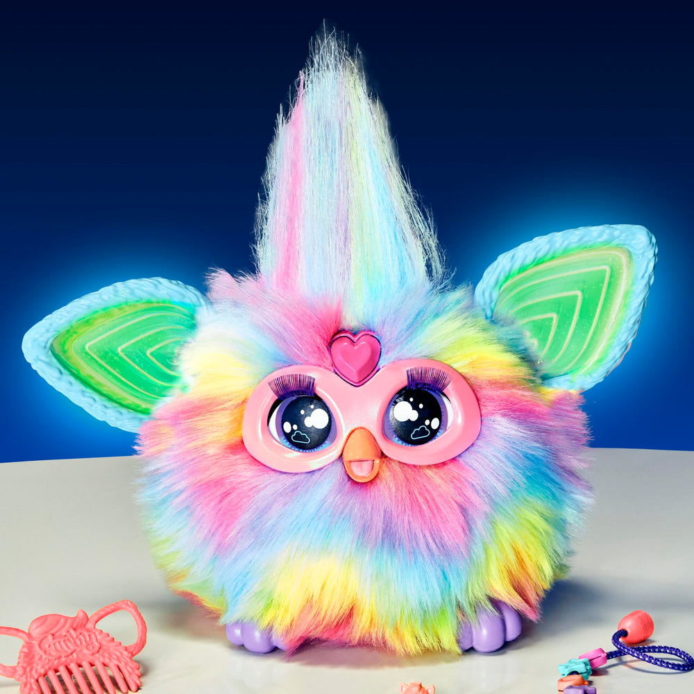 Furby dress-up fashion accessories enhance creative styling.