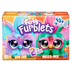 Furby Furblets Mello-Nee purple-blue backpack clip adds musical fun.