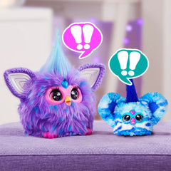 Furby Furblets sing together when mouths are pressed for a duet.
