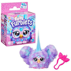 Purple fur Groo-Vee mini friend adds colorful vibes to playtime.