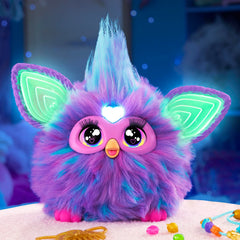Furby Purple heart gem voice activation, responds to Hey Furby