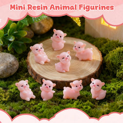 Furjane pig figurines for desk and shelf decor.