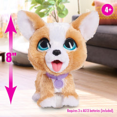 furReal Poop-A-Lots Corgi soft fur invites cozy cuddles after play.