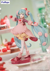 Hatsune Miku SweetSweets figure side view with turquoise twin tails