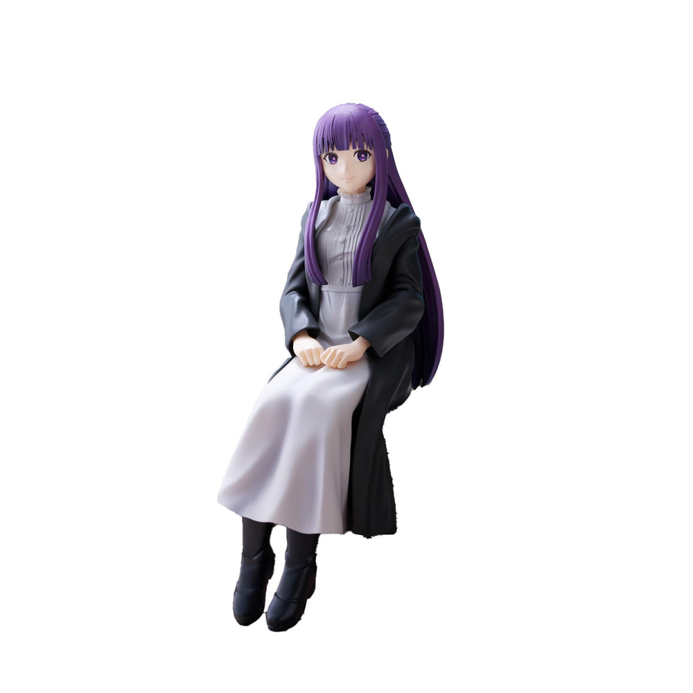 Furyu Frieren Fern figure base stand for stable shelf display.