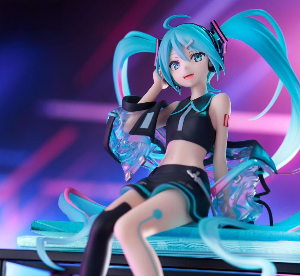 FURYU Hatsune Miku Neon Cyber diorama-ready setup for collectors.