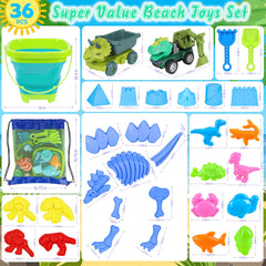 FUSPWEAO shovels and rakes included for shaping sand and easy cleanup