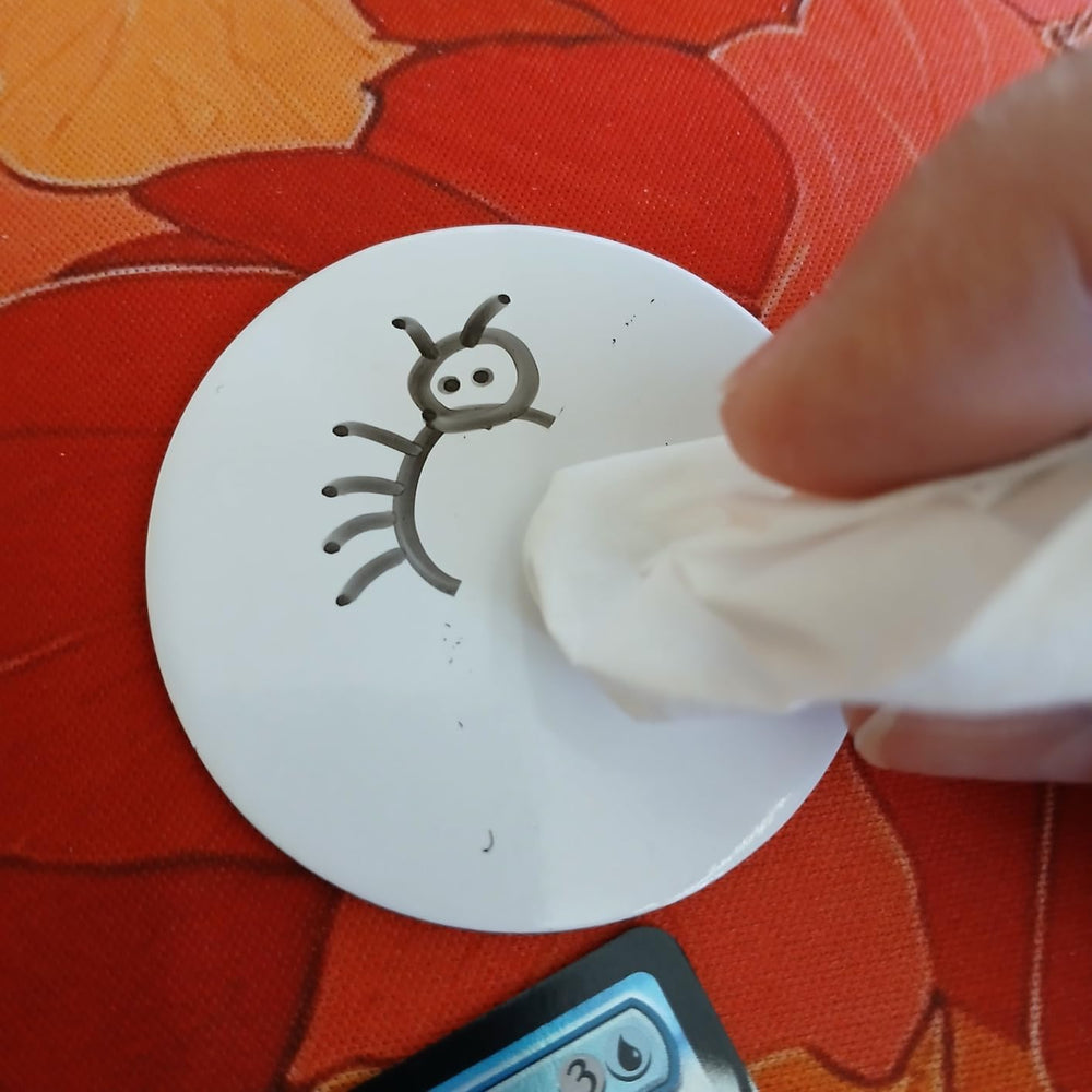 Futhark 100 dry erase tokens used for spell effects and status.