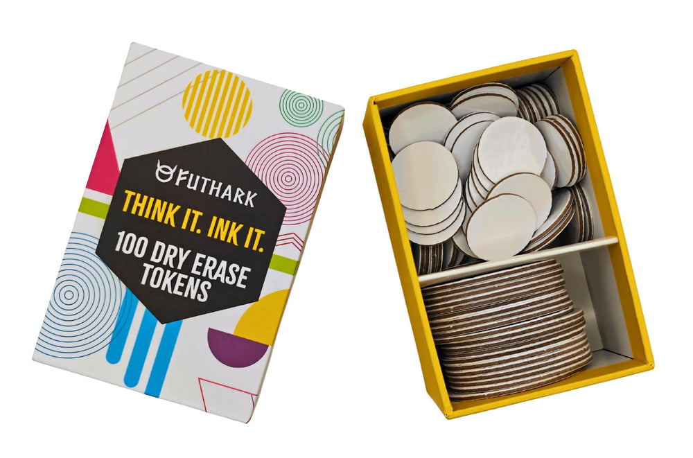 Futhark 100 dry erase tokens upgrade your DM toolkit.