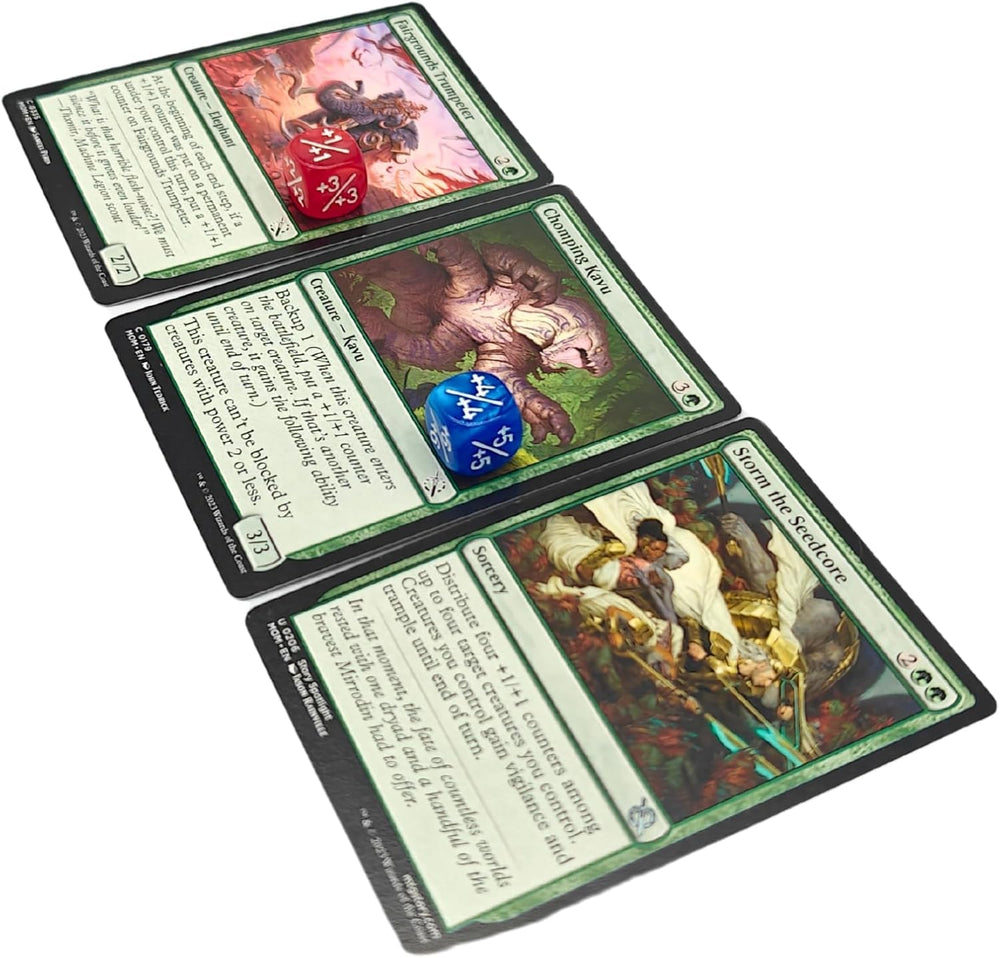 Futhark plus-counter dice color swirl enhances battlefield visibility