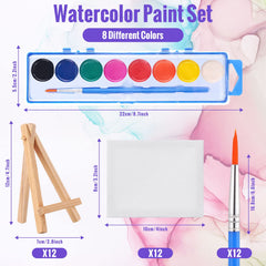 Fuutreo watercolor box with 8 colors for beginner painting.