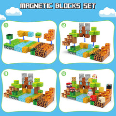 Fuwidvia Magnetic Blocks desert scene promotes exploration and pattern recognition