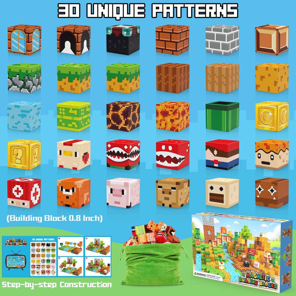 Fuwidvia Magnetic Blocks gold coins pattern highlights patterning and strategic assembly