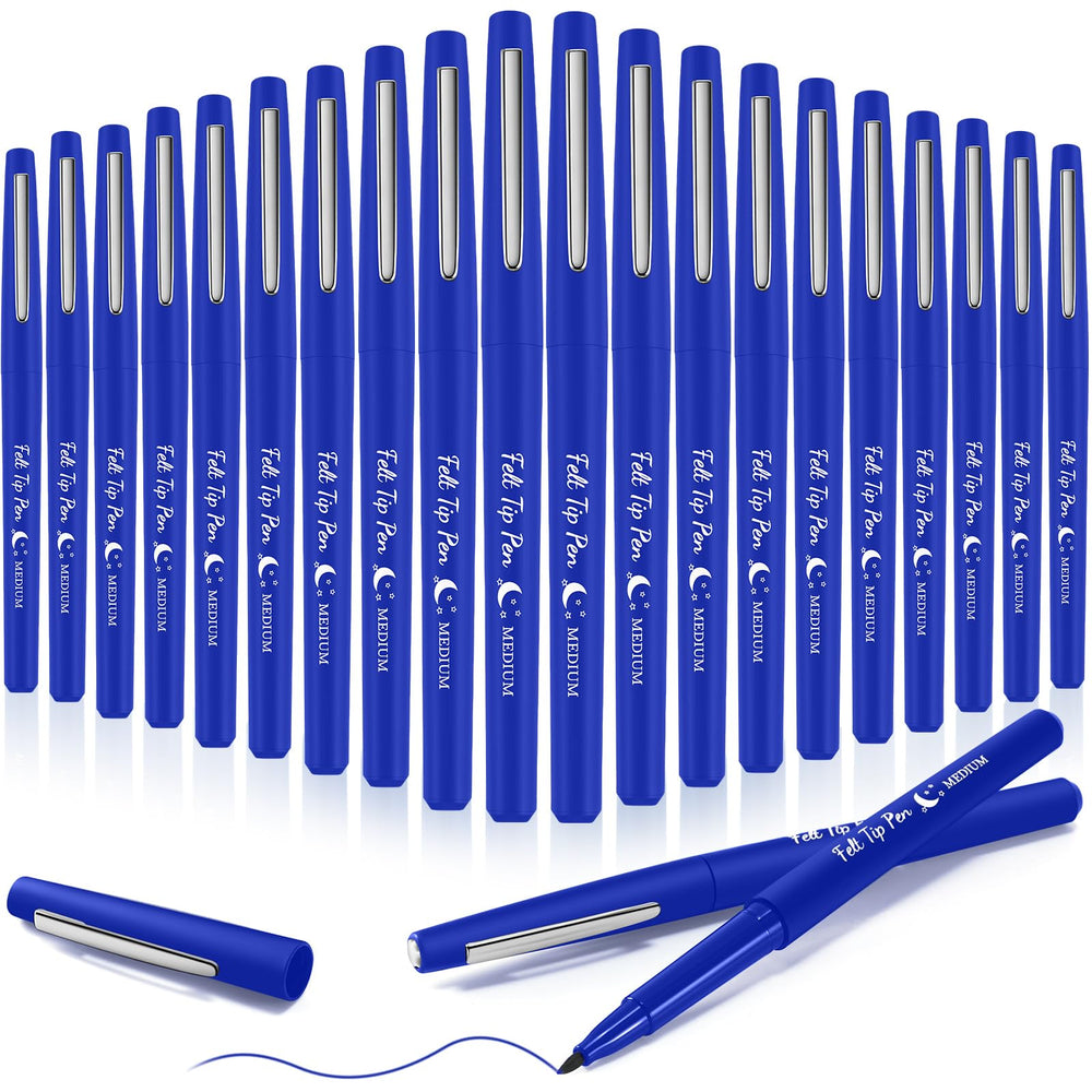 Fuyoooo blue felt tip pens pack for smooth journaling