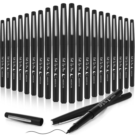 Fuyoooo 20-pack felt tip pens in bright colors for journaling and notes.