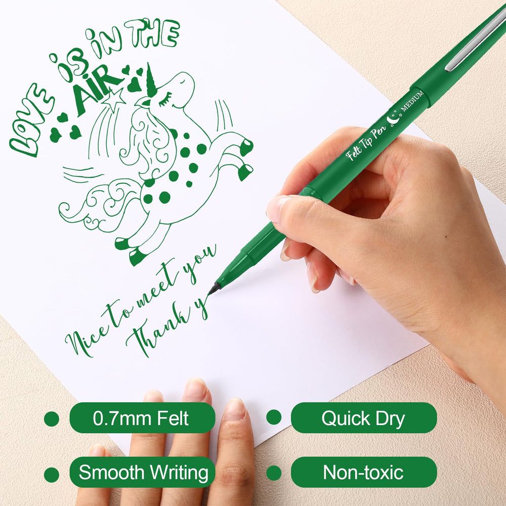 No-bleed ink demonstration on a notebook page with clean margins.