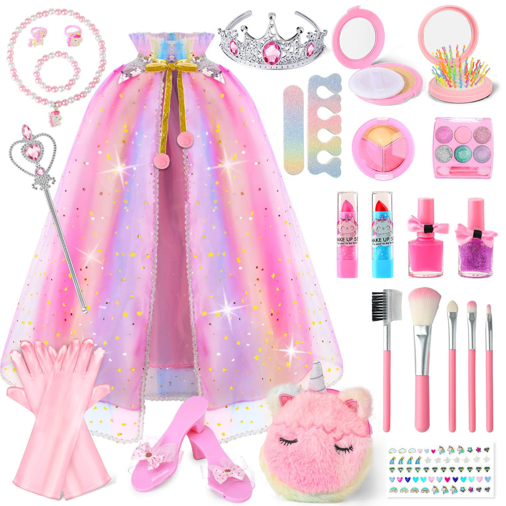 Fuzmo kids makeup kit compact for creative pretend play with easy soap-and-water cleanup.
