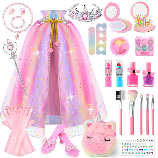 Fuzmo kids makeup kit compact for creative pretend play with easy soap-and-water cleanup.