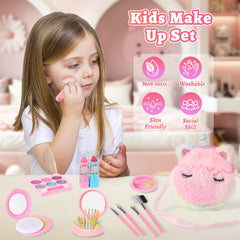 Fuzmo pressed powder with puff for smooth, playful makeup texture.