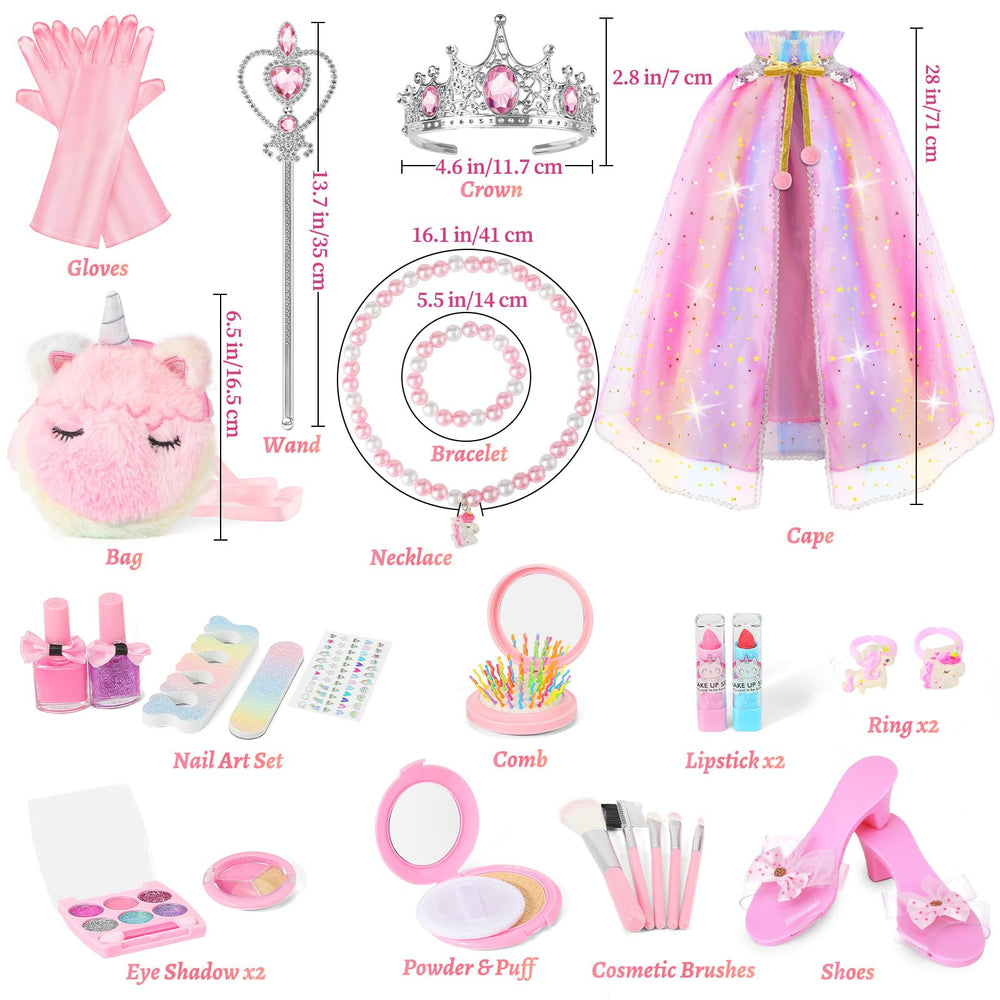 Fuzmo princess dress-up cape and gloves for magical pretend moments.