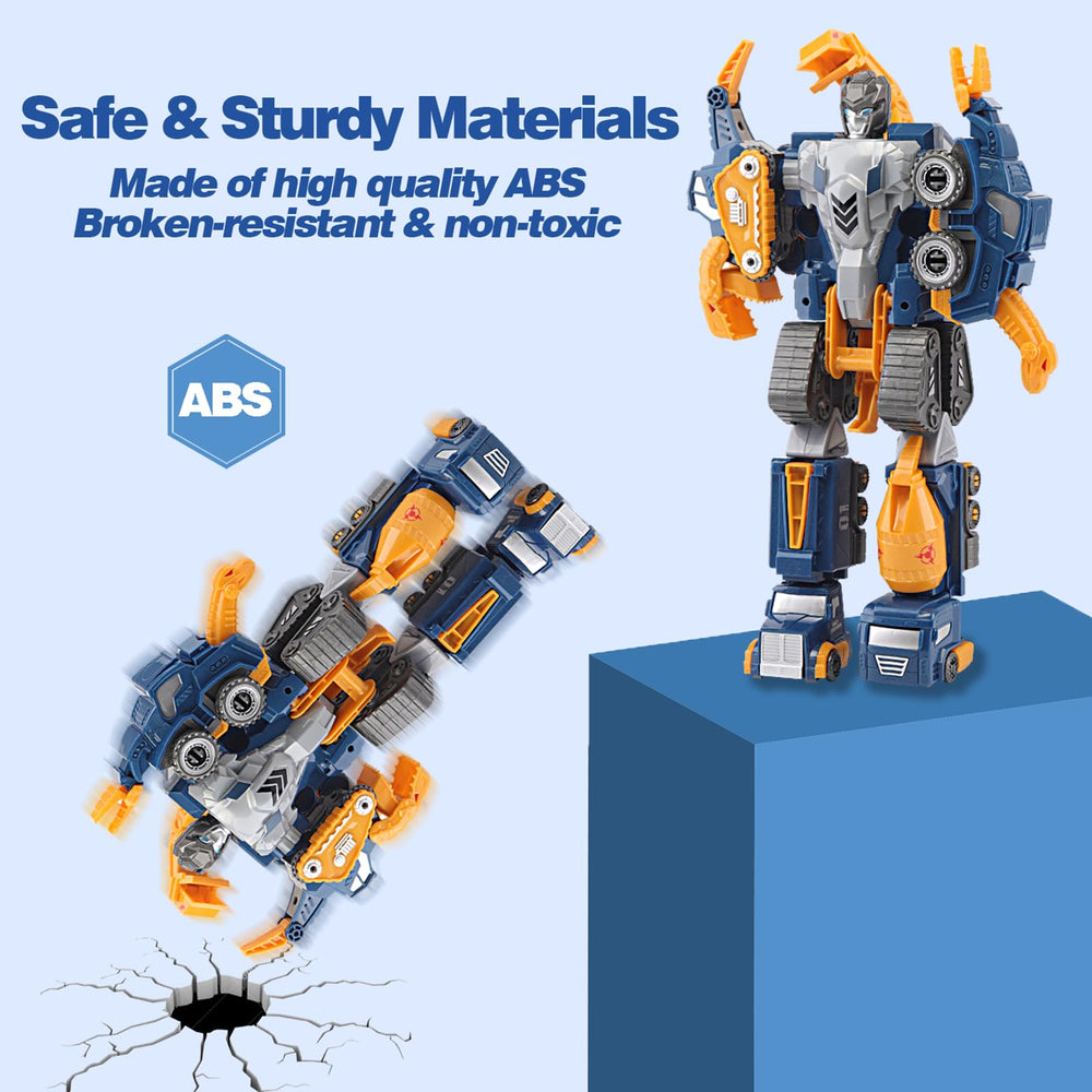 Fuzzy Pixie bulldozer to Tyrannosaurus supports creative engineering play with safe ABS plastic.