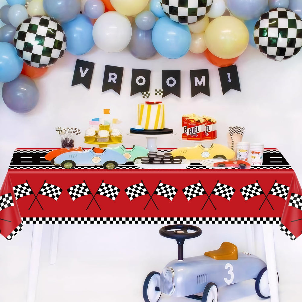 FVEOCR premium checkered tablecloth elevates birthday decor while protecting furniture.