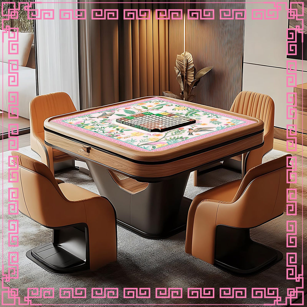 FYSUIMU floral pink design adds aesthetic flair to mahjong and board games