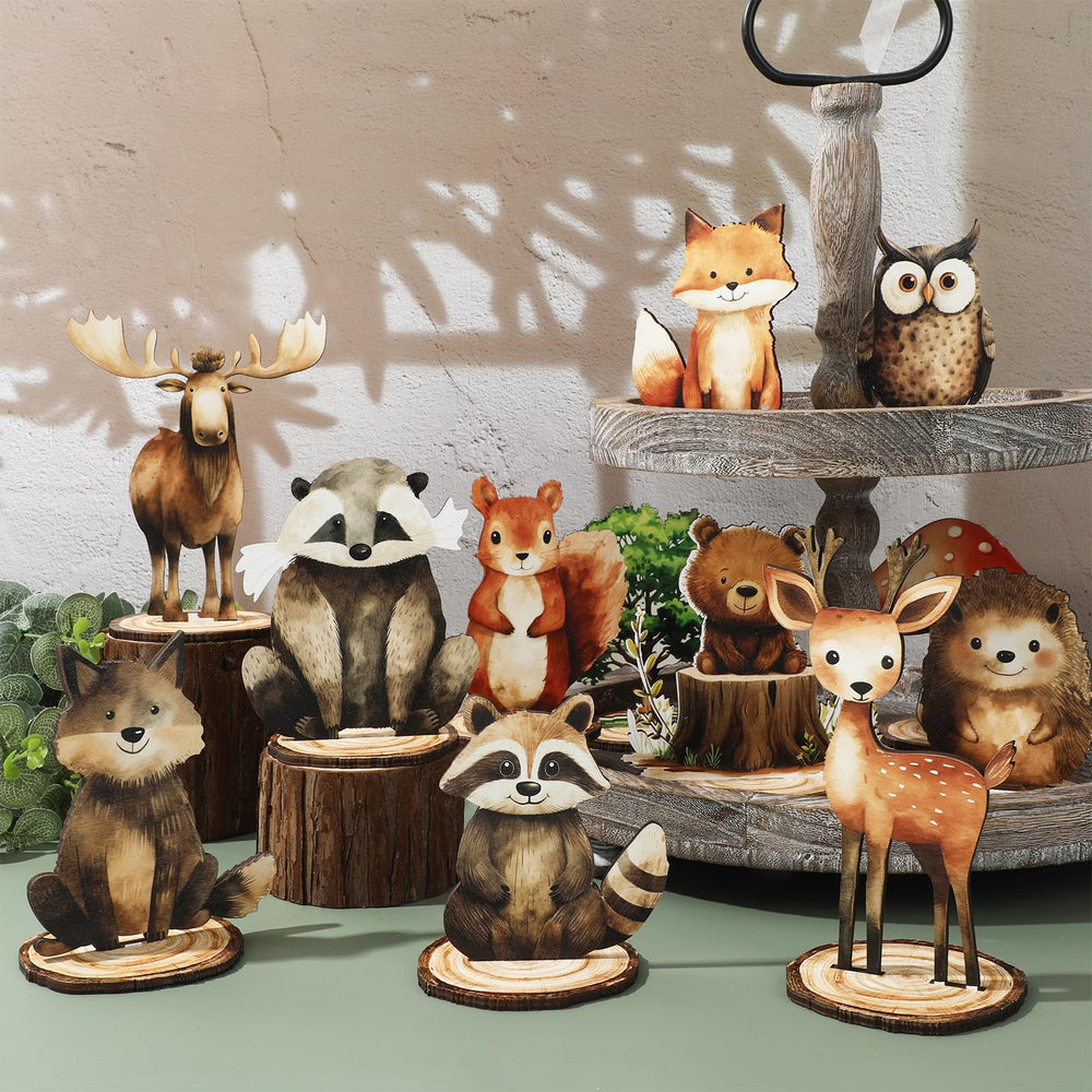 FYSUIMU deer wood table sign with base creates a warm, welcoming table display.