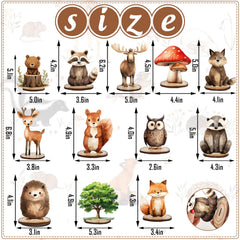 FYSUIMU owl wood table sign with base enhances woodland themed birthday decor.