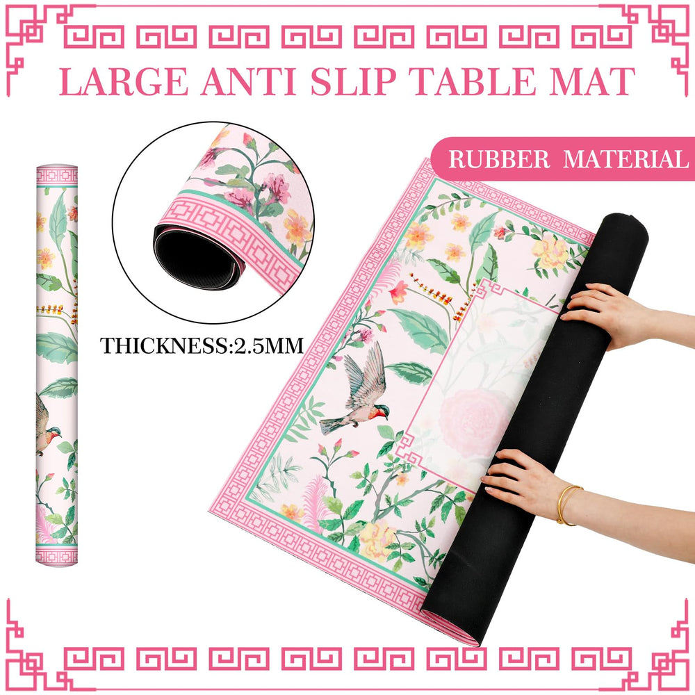 FYSUIMU non-slip rubber backing keeps mahjong mat in place during play