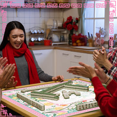 FYSUIMU square table mat sized 31.5 by 31.5 inches on standard tables