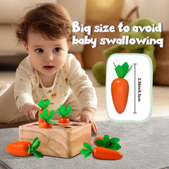FZHZZ carrots with felt leaves: felt leaves add tactile realism for exploration.