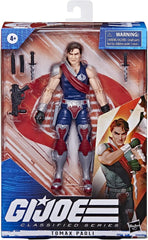 G.I. Joe Classified Series Tomax Paoli with custom artwork packaging on display.