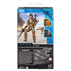 G.I. Joe Footloose packaging display with artwork and accessories