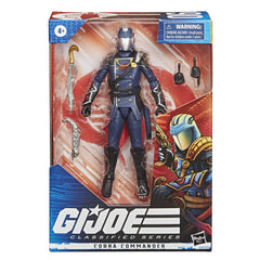 G.I. Joe Cobra Commander with sword accessory for action poses and collection.