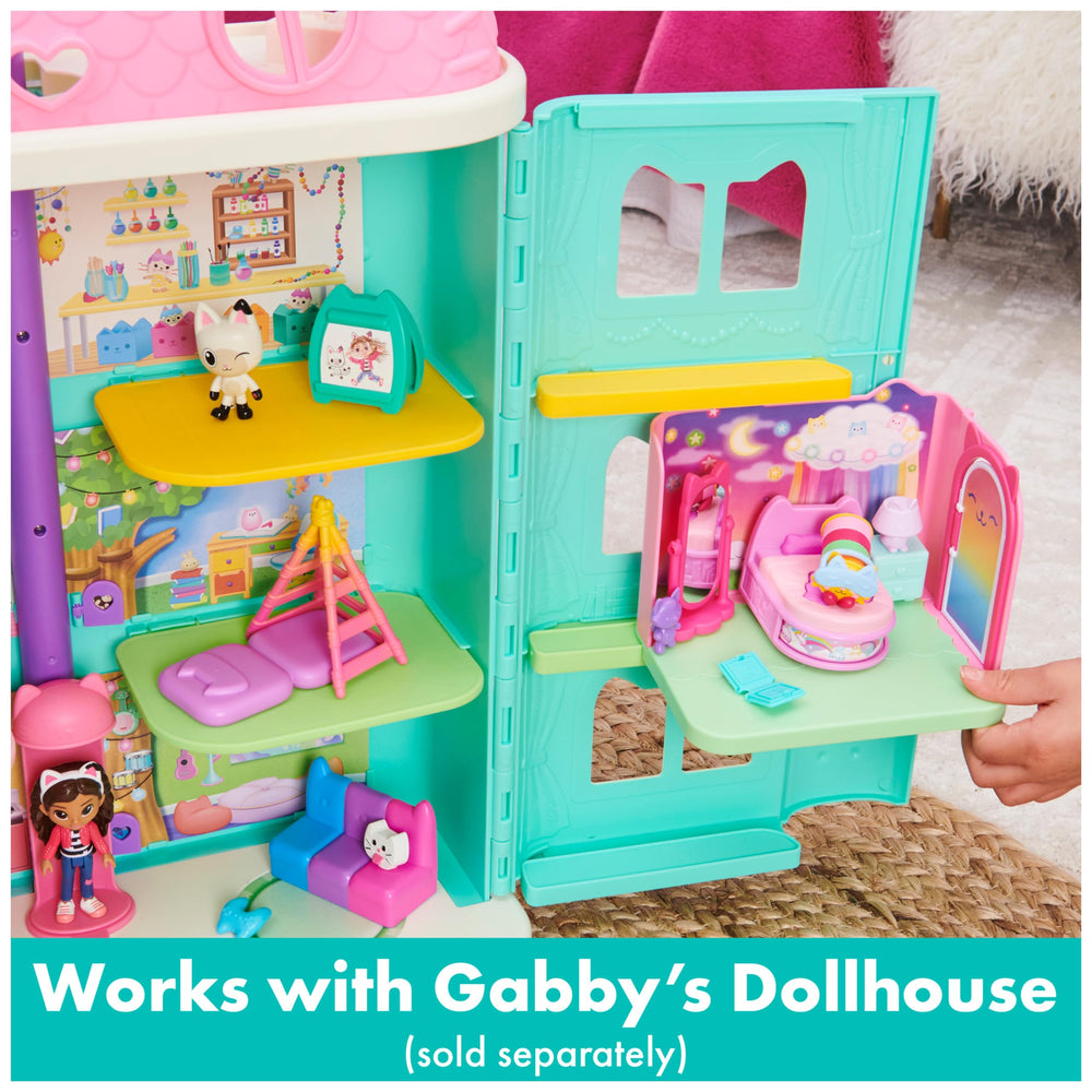 Gabby’s Dollhouse mirror swivels for quick, interactive play moments