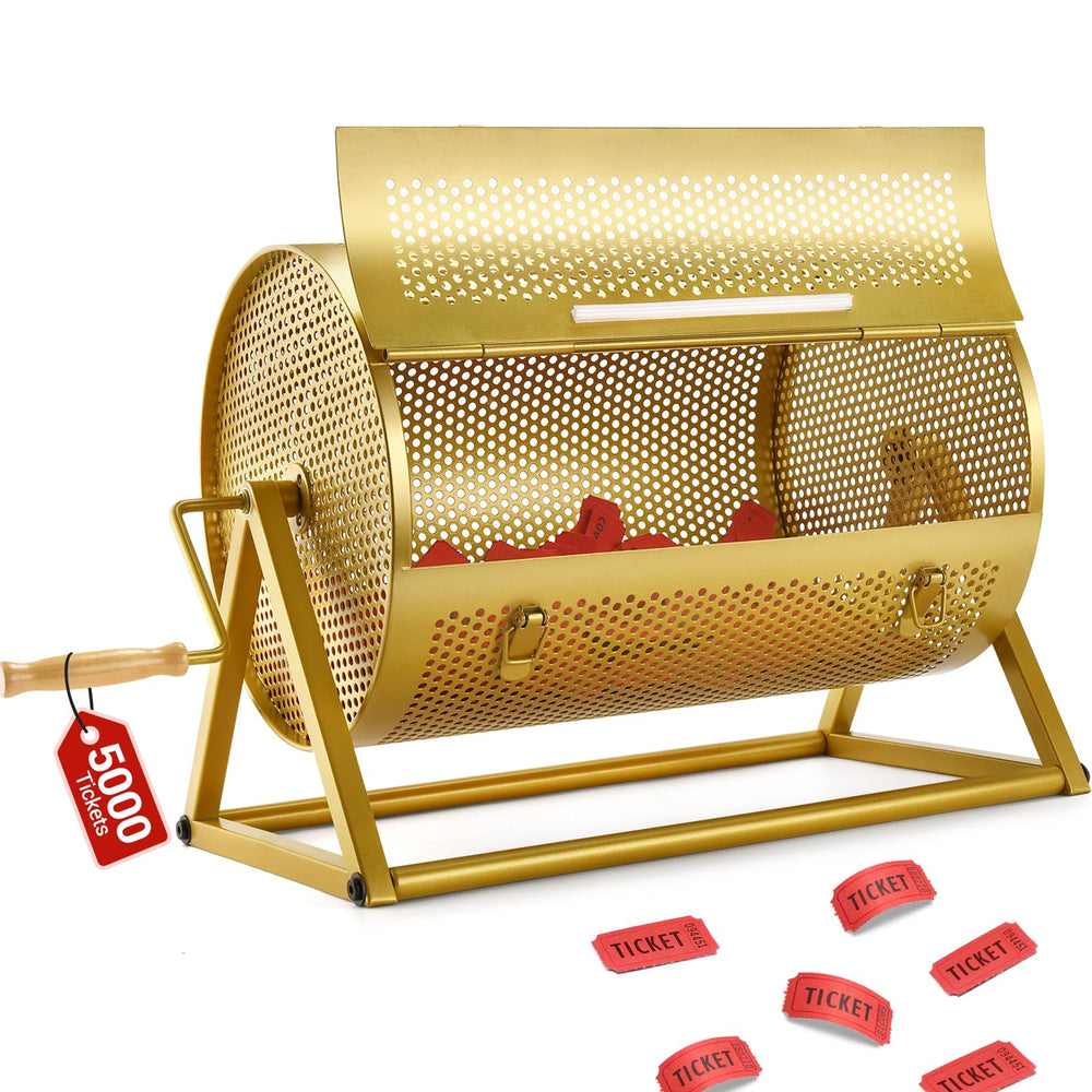 GADFISH extra-large raffle drum with 5000-ticket capacity for large events