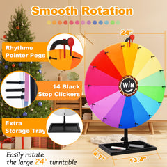 GADFISH prize wheel base with storage keeps markers organized.