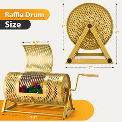 GADFISH raffle drum gold-plated surface adds premium look