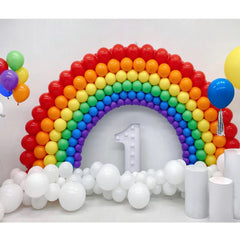GaesQae carnival rainbow balloons for festive setups