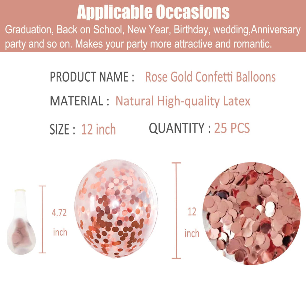 GaesQae confetti-inside balloon close-up showing bright gold foil pieces for festive décor