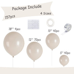 GaesQae ivory white balloons 10-inch ideal for smooth garlands