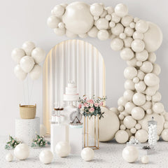 GaesQae ivory white balloons 5-inch for versatile arch garland decor