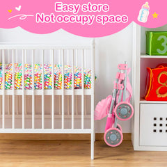 GAGAKU Stroller Wheels: smooth movement for effortless pretend play on different floors.