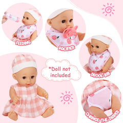 GAGAKU doll bib keeps outfits clean during pretend meals