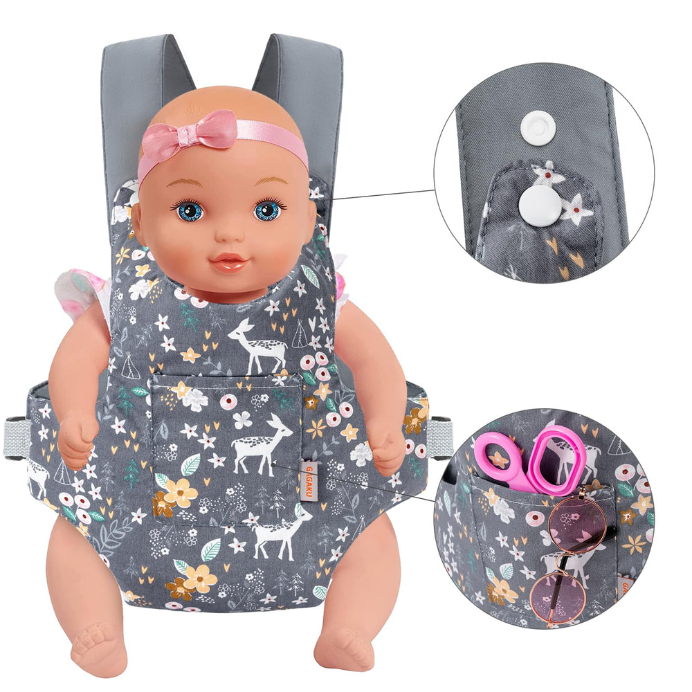 GAGAKU carrier supports forward- and backward-facing doll play