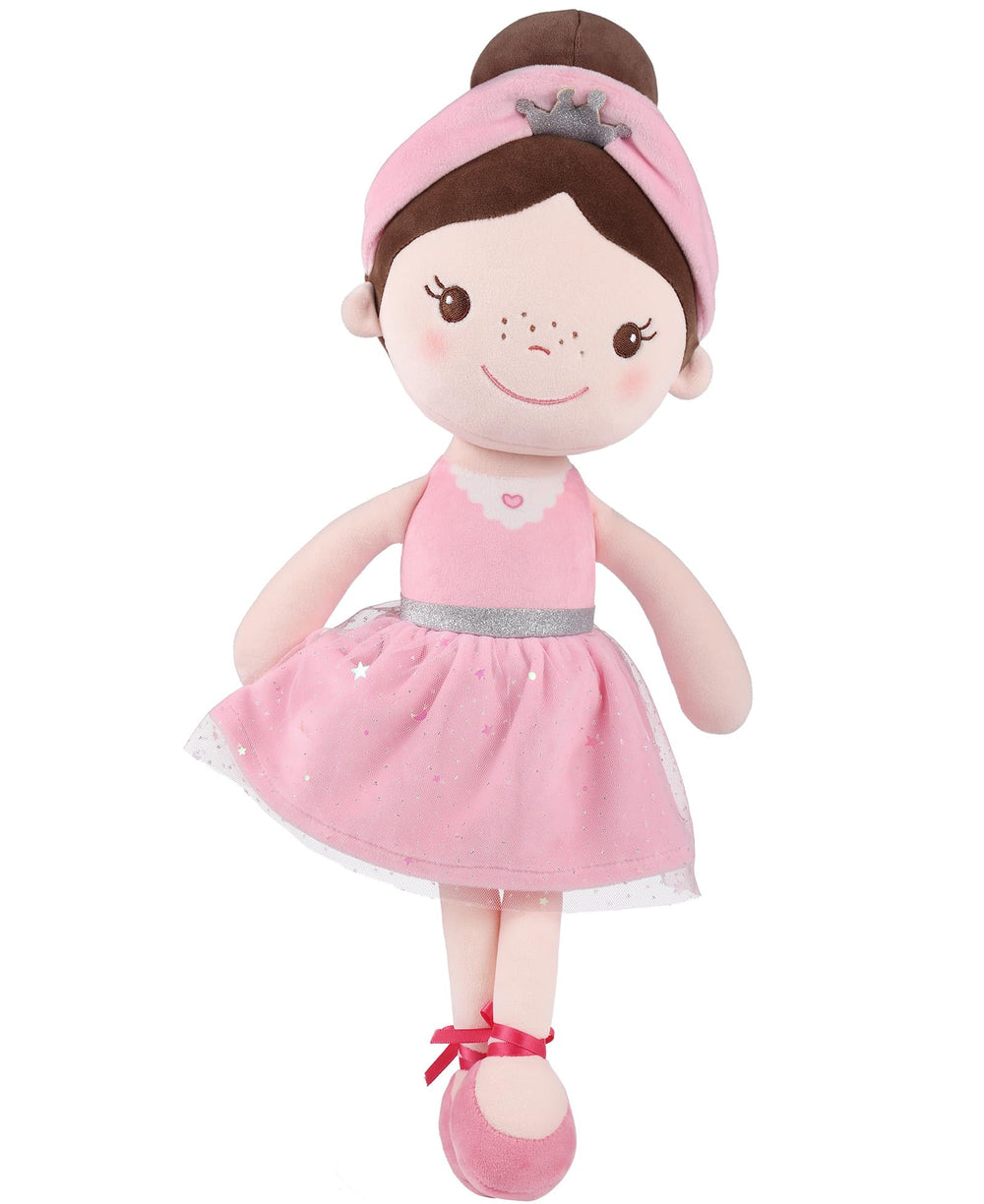 GAGAKU soft baby doll ballet girl front view for cuddling and imaginative play.